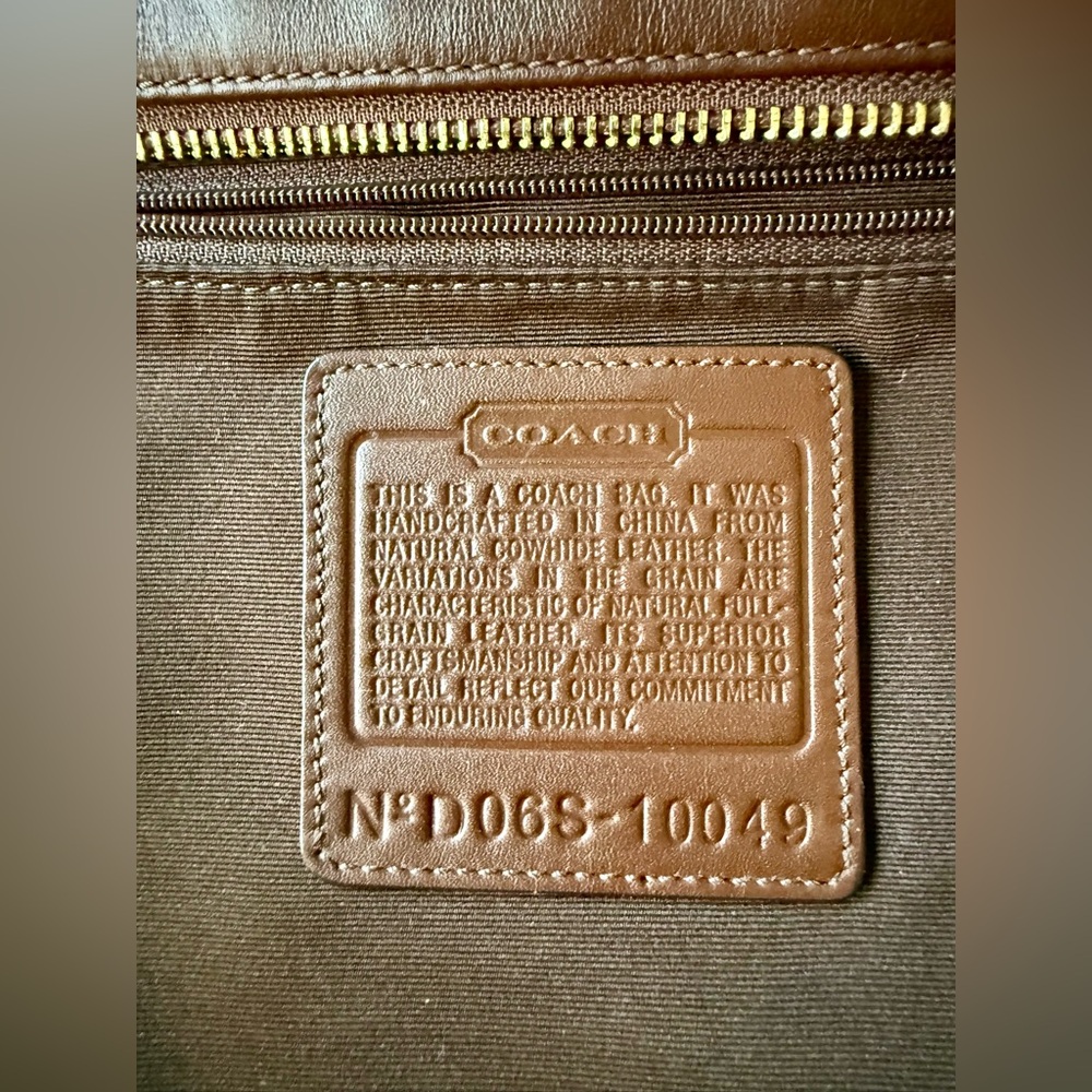 Coach Mia SoHo Tobacco Leather Tote Braided Straps Y2K 2006 - Picture 6 of 15